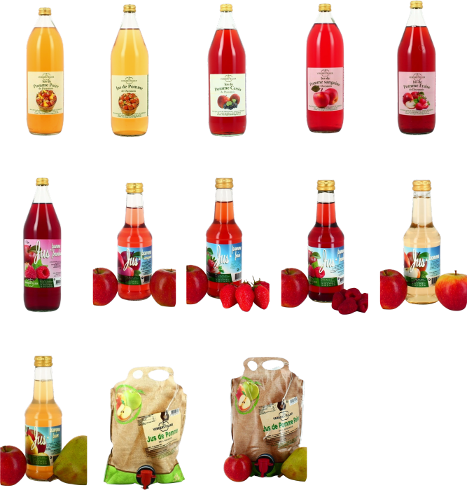 Liste de nos produits. Les jus Tellier